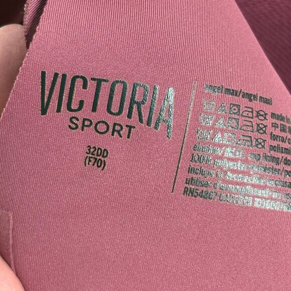Victoria's Secret SPORT Angel Max Support Sports Bra Mauve Size 32DD - Picture 9 of 9